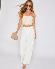 Brunch Ready Linen Blend High Rise Pants