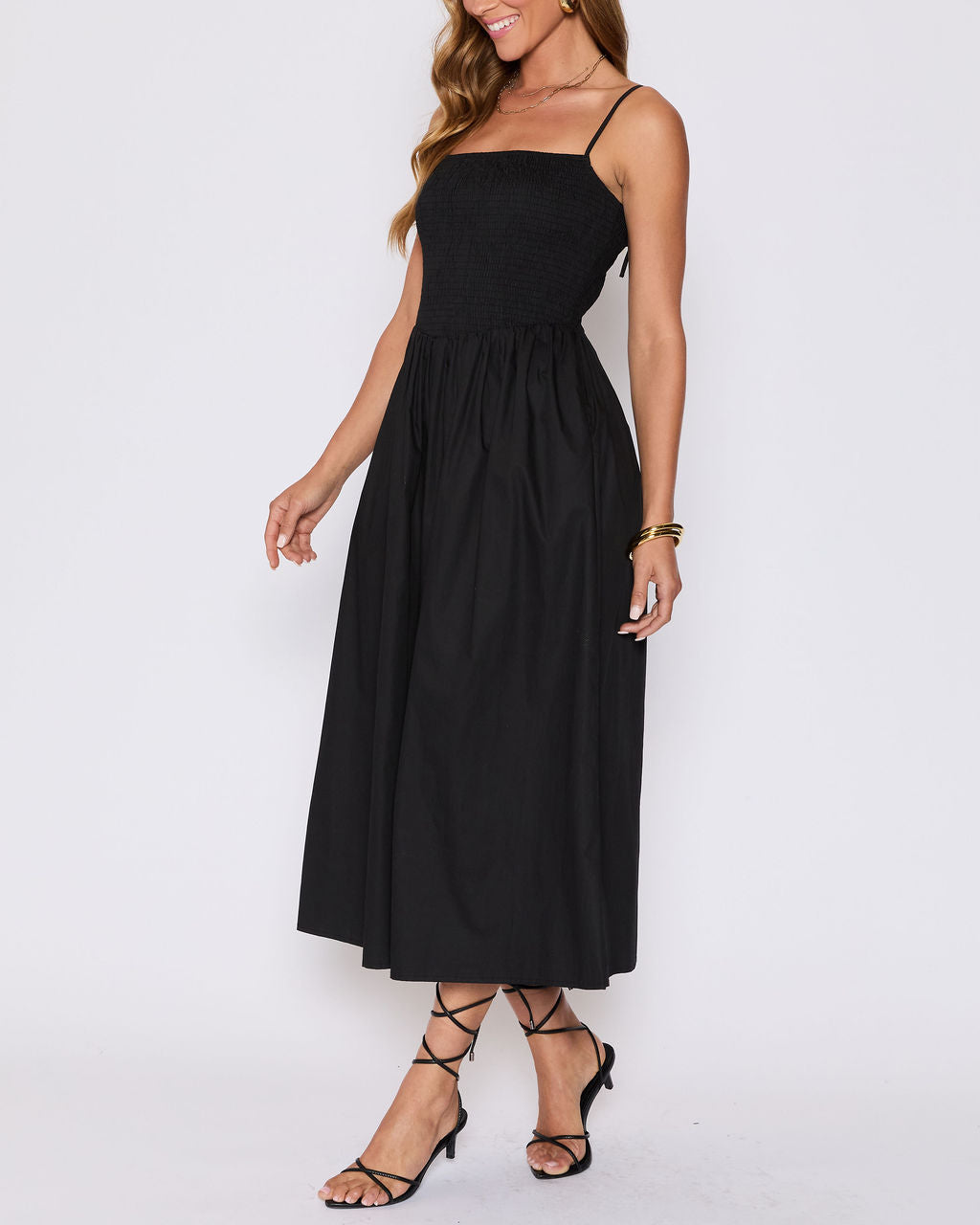 Summer Essential Cotton Smocked Maxi Dress