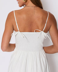 Summer Essential Cotton Smocked Maxi Dress