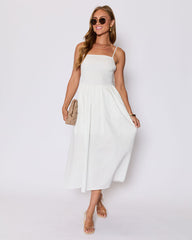 Summer Essential Cotton Smocked Maxi Dress