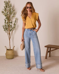 Better Days Draped Front Top