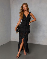 Saylene Tiered Lace Maxi Dress