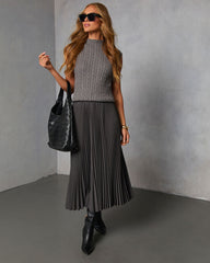 Vionette Pleated Midi Skirt