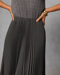 Vionette Pleated Midi Skirt