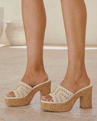 Madisson Shell Crochet Platform Sandal