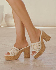 Madisson Shell Crochet Platform Sandal