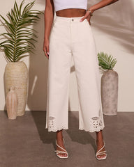 Breezy Ritual Eyelet Scallop Jeans