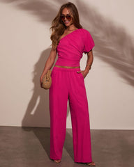 Onyx Linen Wide Leg Pants
