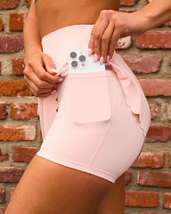 At The Barre Scallop Trim Mini Skort