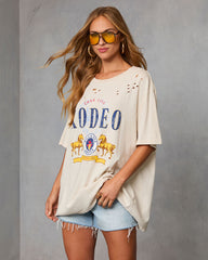 Long Live Rodeo Distressed Oversized Graphic Tee
