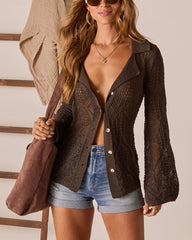 Kelson Crochet Button Down Top