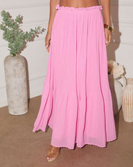 Lizbette Plisse Maxi Skirt