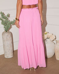 Lizbette Plisse Maxi Skirt