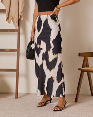 Serrah Animal Print Maxi Skirt