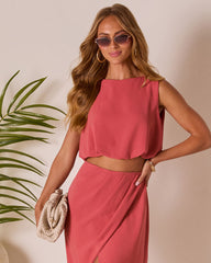 Moonrise Bubble Hem Crop Top