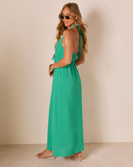 Leilanie Halter Cut Out Maxi Dress