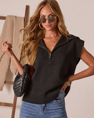 Elsa Half Zip Sweater Vest