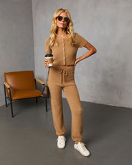 Chai Fall Fuzzy Knit Crew Neck Cardigan