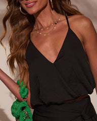 Sharena Surplice Crop Top
