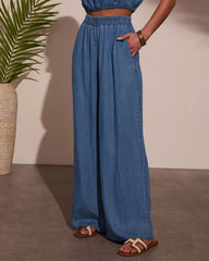 Santie Pleated Denim Pants