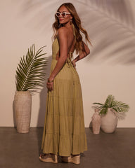 Good Timer  Halter A Line Maxi Dress