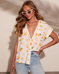Noema Floral Button Down Top