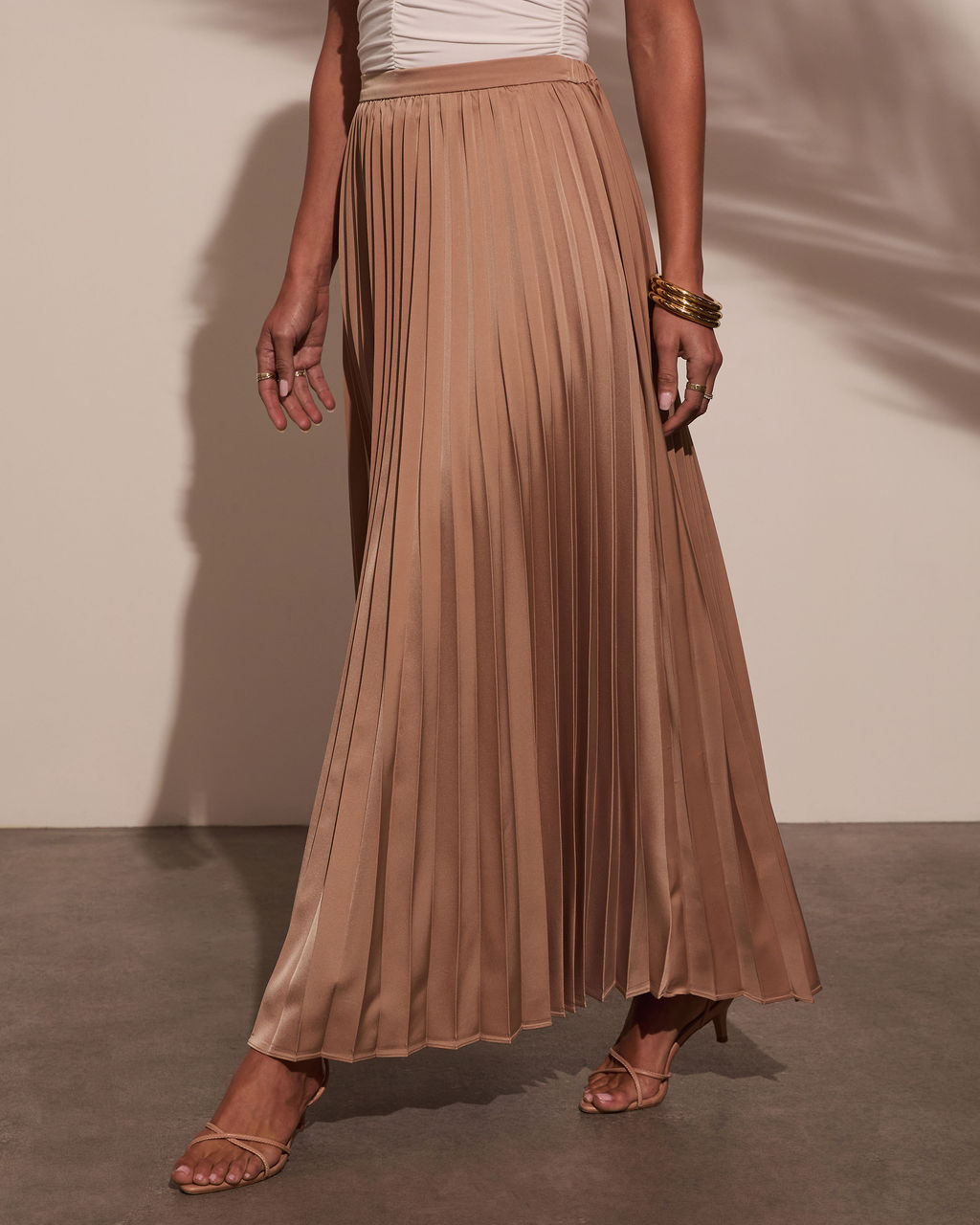 Samina Pleated Maxi Skirt