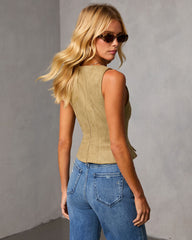 Boho Cowgirl Suede Lace Up Top