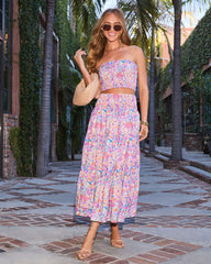 Angie Floral Midi Skirt