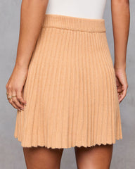 Aura Pleated Knit Mini Skirt