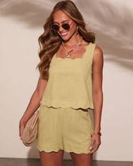 Beverlie Scallop Trim Shorts