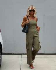 Marquette Strapless Cargo Jumpsuit